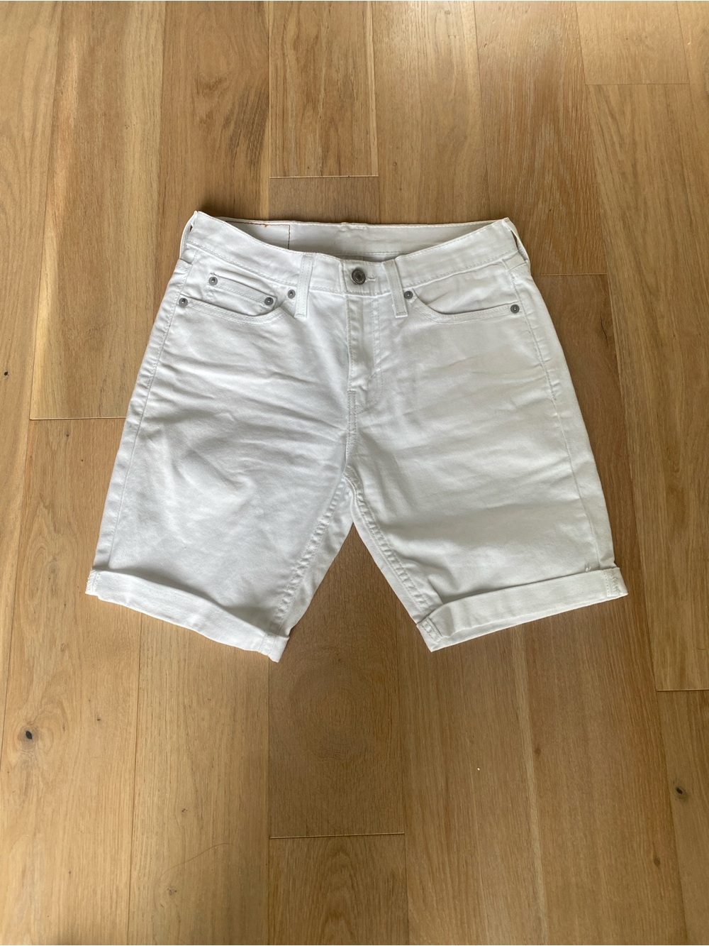 Levi's White Denim Jean Shorts size 28